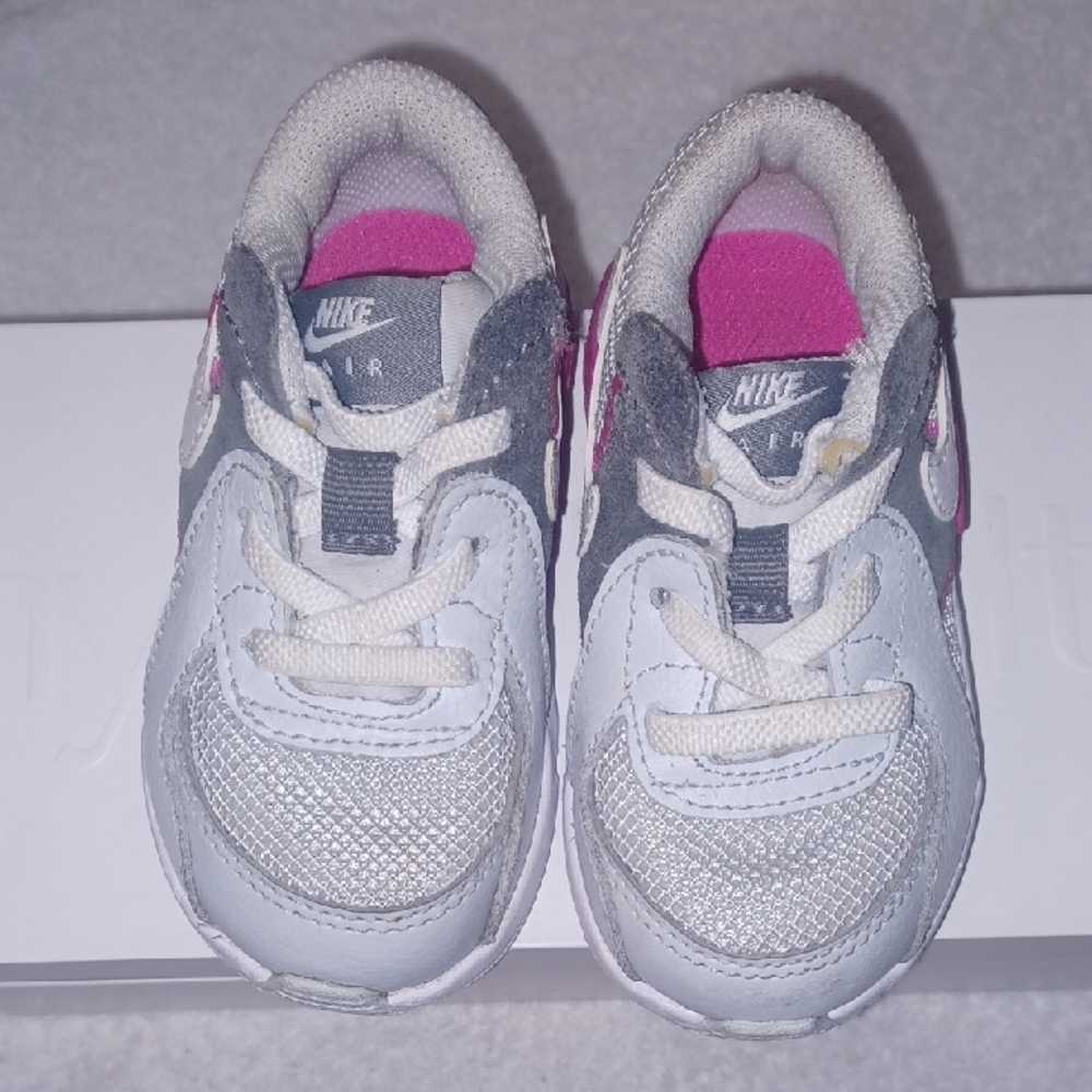 Nike Air Kids (Toddlers) Sneakers - Gray, Pink, and White